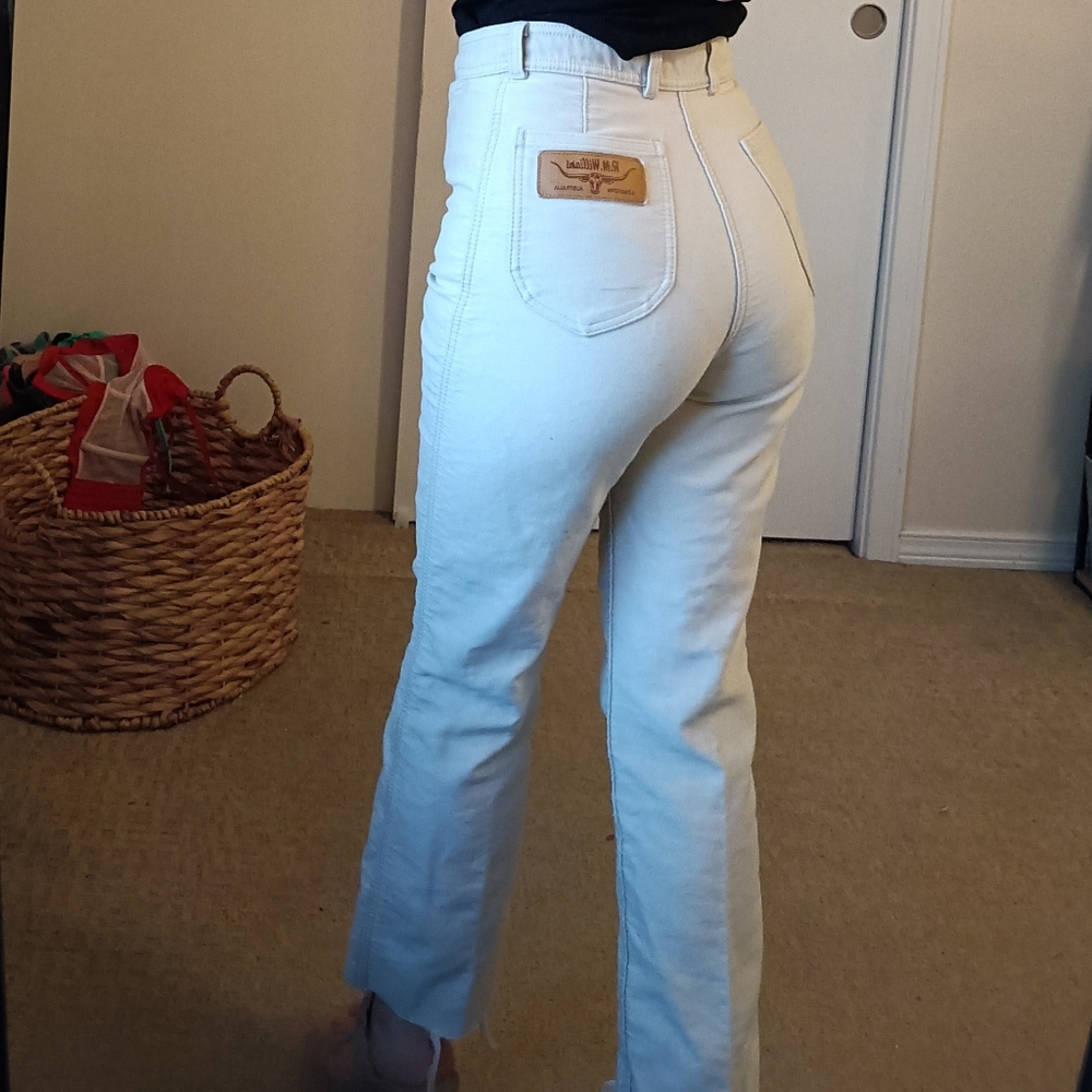 R.M. Williams High Waisted Cream Pants Heavy Duty